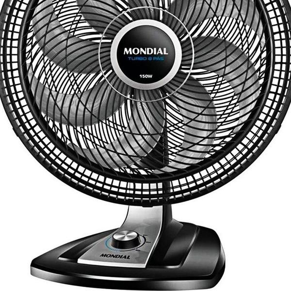 Imagem de Ventilador Mondial Turbo 8 Pás 150W VTX-50-8P Preto - 220V