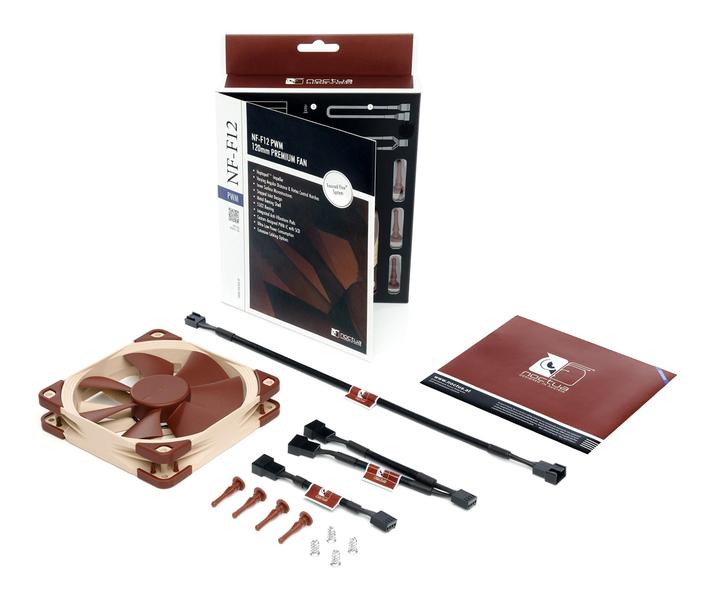 Imagem de Ventilador Noctua NF-F12 PWM Premium Quiet 120 mm 12V 4 pinos marrom