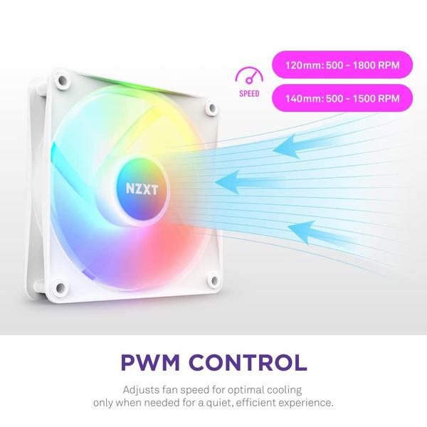 Imagem de Ventilador NZXT F120 RGB Core Triple Pack 120 mm com controlador RGB