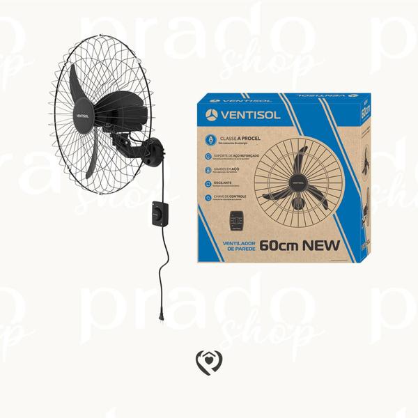 Imagem de Ventilador OSC Parede 60cm New Gr Preto Premium Ventisol