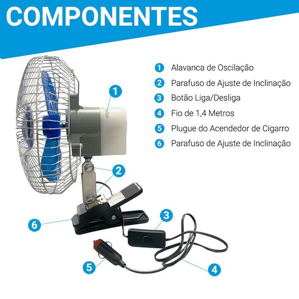 Imagem de Ventilador Para Caminhão 24v 8 Pol Lugatools Van e Ônibus