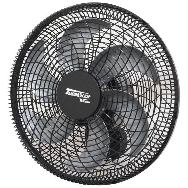 Imagem de Ventilador Parede 50cm Plástico 200W Preto Industrial Turbo Turbão 6 Pás Bivolt 110V 220V Vitalex