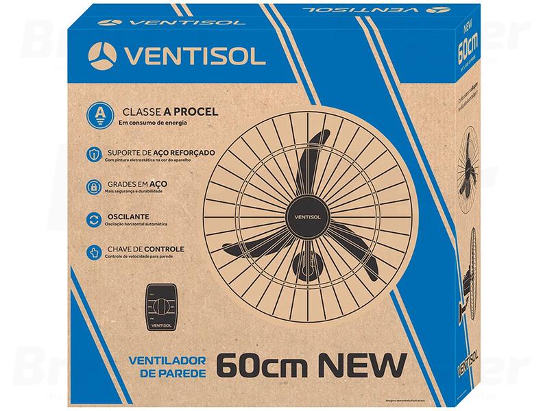 Imagem de Ventilador Parede 60cm New 147w Preto Ventisol