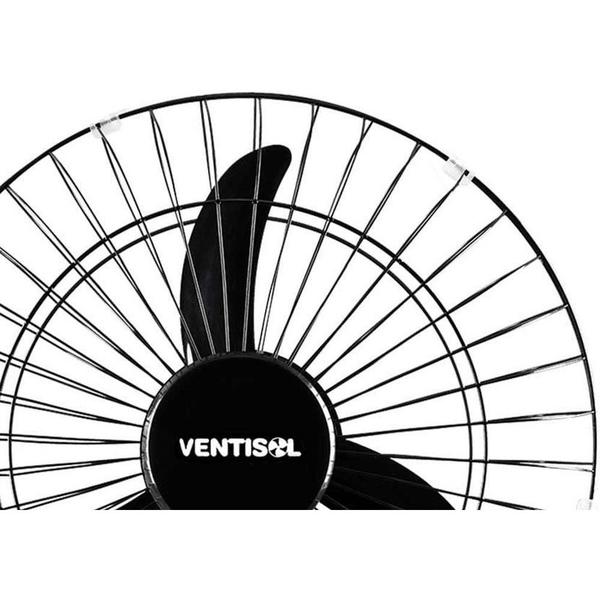 Imagem de Ventilador Parede Ventisol 50Cm. Monta Facil 6 Pas Preto 127V.