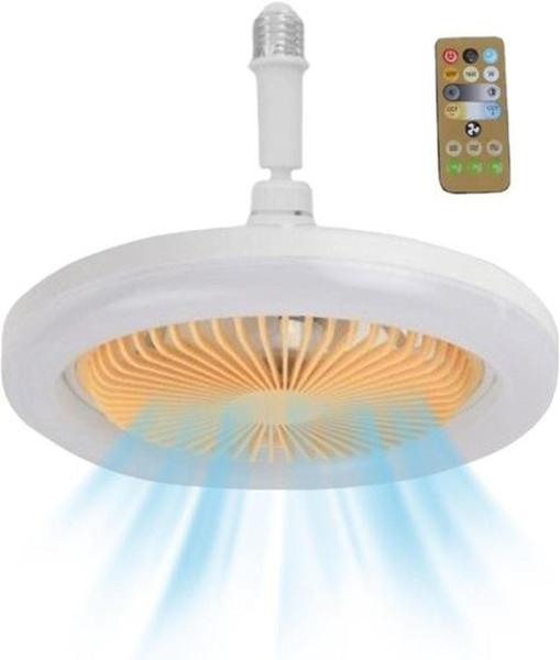 Imagem de Ventilador pequenos ambientes pequeno articulavel de teto  com luz led ring controle remoto