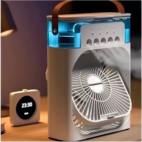 Imagem de Ventilador Portatil 3 Velocidades Led Umidificador e Timer