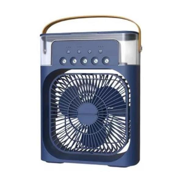 Imagem de Ventilador Portátil Azul Mini Climatizador com Led 07 Cores