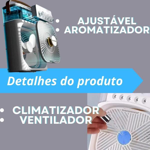 Ventilador Portátil Branco Para Mesa Mini - AL Imagem de Ventilador Portátil Branco Para Mesa Mini