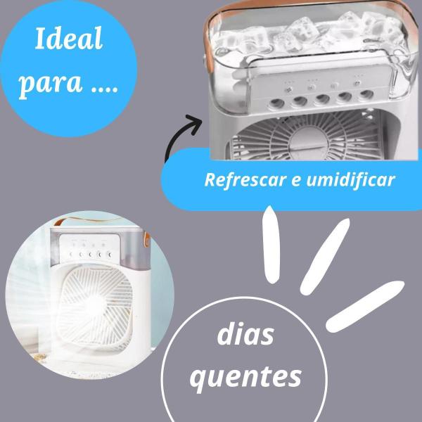 Ventilador Portátil Branco Para Mesa Mini - AL Imagem de Ventilador Portátil Branco Para Mesa Mini