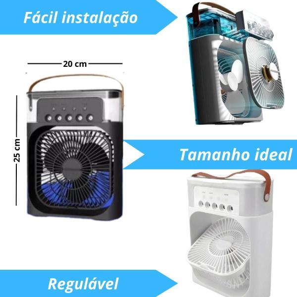 Ventilador Portátil Branco Para Mesa Mini - AL Imagem de Ventilador Portátil Branco Para Mesa Mini