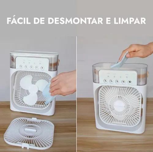 Imagem de Ventilador Portátil Com Iluminação Umidificador Climatizador Ventilador Portátil Com Iluminação Umidificador Climatizado