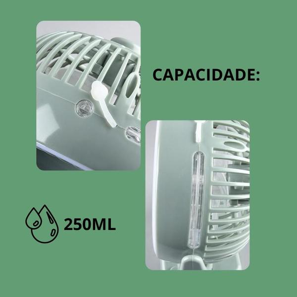 Imagem de Ventilador Portátil com Umidificador  Ventilação Poderosa e Iluminação LED