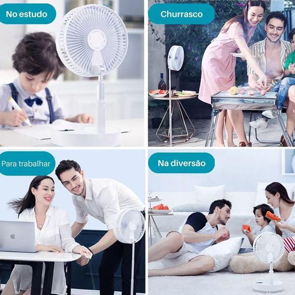Ventilador Portátil Dobrável Retrátil Recarregavel MY-7262 - Baihuo Cit Imagem de Ventilador Portátil Dobrável Retrátil Recarregavel MY-7262