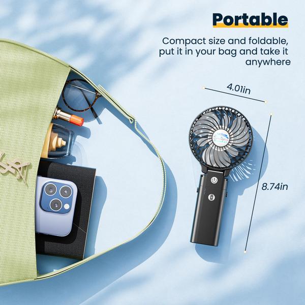 Imagem de Ventilador Portátil HandFan 5200mAh Recarregável - com Alça Removível