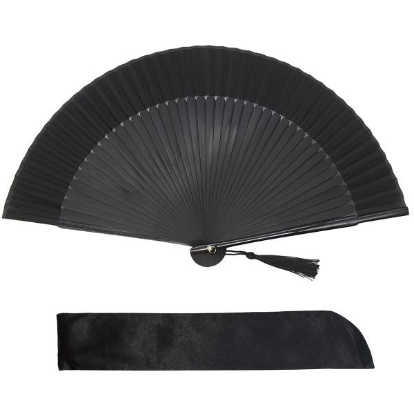 Imagem de Ventilador portátil Leehome 21cm Folding Bamboo Silk Black