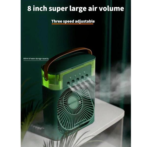 Imagem de Ventilador portátil refrigerador de ar umidificador 3em1 para escritório