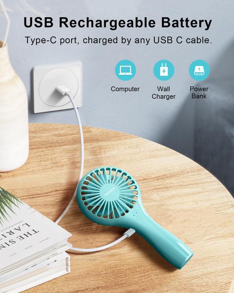 Imagem de Ventilador portátil TriPole R8 USB recarregável 2 velocidades 2000mAh