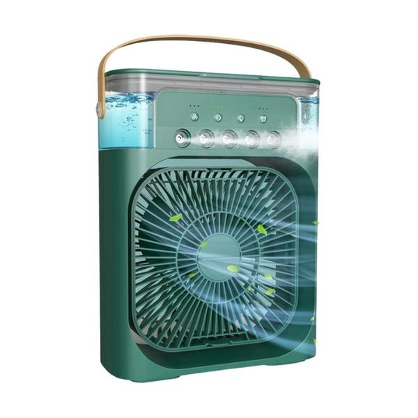 Imagem de Ventilador Portátil Verde Led 07 Cores Mini Ar Climatizador