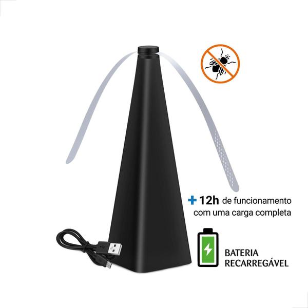 Imagem de Ventilador Repelente Recarregável Portátil Usb Afasta Moscas