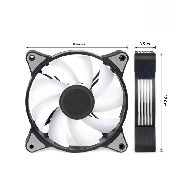 Imagem de Ventilador RGB 120mm Aigo AR12PRO para Gabinete de Computador - 4Pin PWM/3Pin 5V ARGB