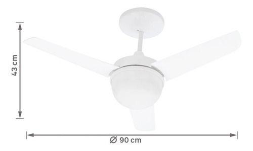 Imagem de Ventilador Teto Aliseu Alisclean 90cm Branco 130w - 127v