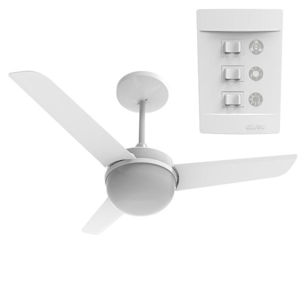 Imagem de Ventilador Teto Aliseu Alisclean Branco Controle Parede