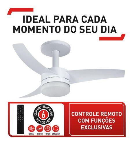 Imagem de Ventilador Teto Arno Bivolt Branco 3 Pás Contro. Remoto Vx13