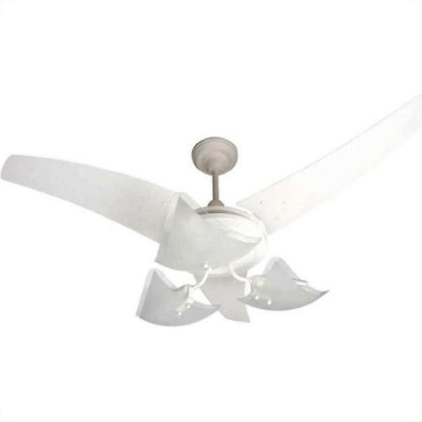 Imagem de Ventilador Teto Majestic Lumina Com Lustre 220V Branco 1608