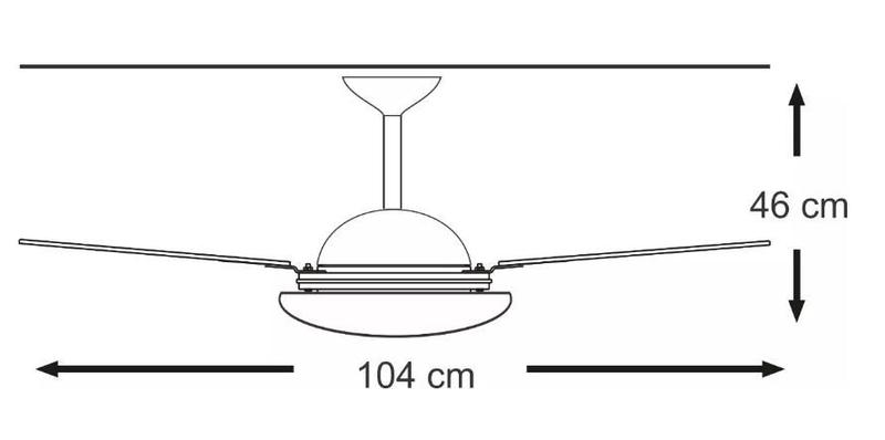 Imagem de Ventilador Teto Sala Moderno Comercial sem Iluminação 127V