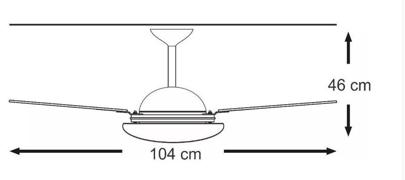 Imagem de Ventilador Teto Sala Moderno Luxo Silencioso Marrom 127V