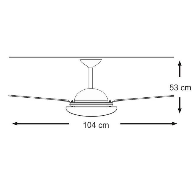 Imagem de Ventilador Teto Sala Quarto Potente Silencioso Branco 220V