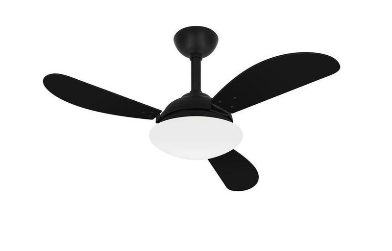 Imagem de Ventilador Teto Silencioso Sala Fly 3 Pás Preto Ventax 110V