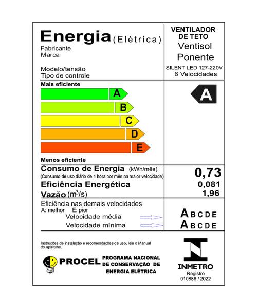 Imagem de Ventilador Teto Silent Inverter Luminária Led 18w + Controle