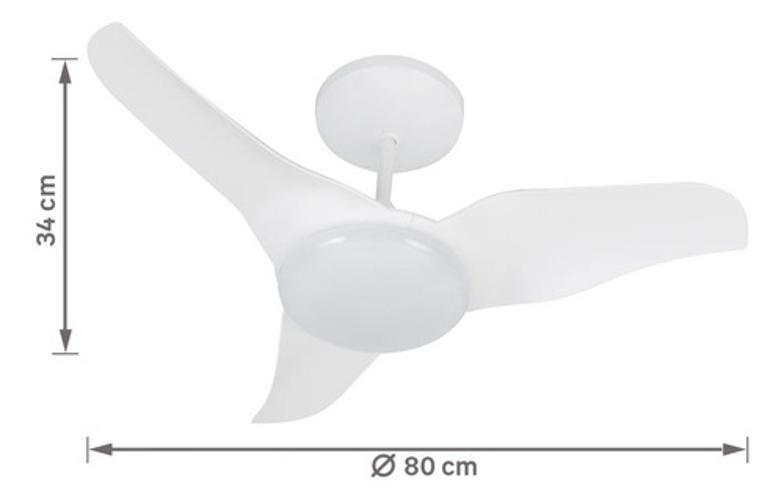 Imagem de Ventilador Teto Slim 80Cm 127V Controle Remoto - Inspire