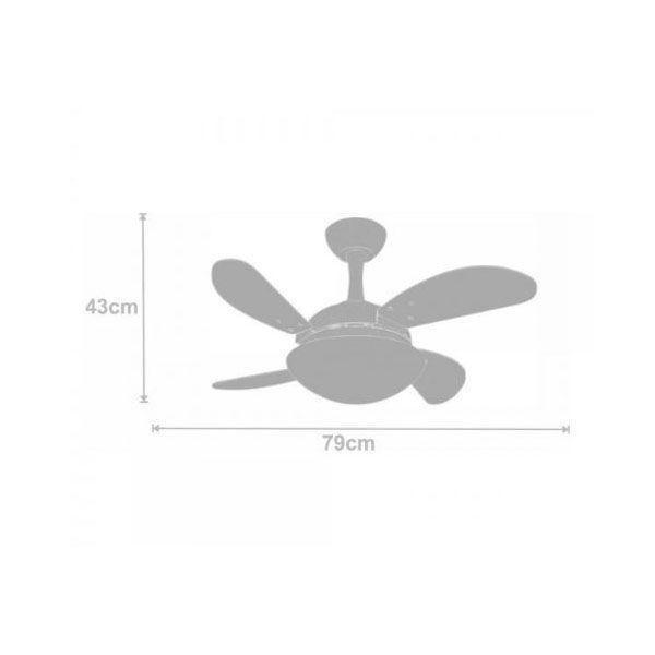 Imagem de Ventilador Teto Ventax Due Mini 4Pás Branco - 127V