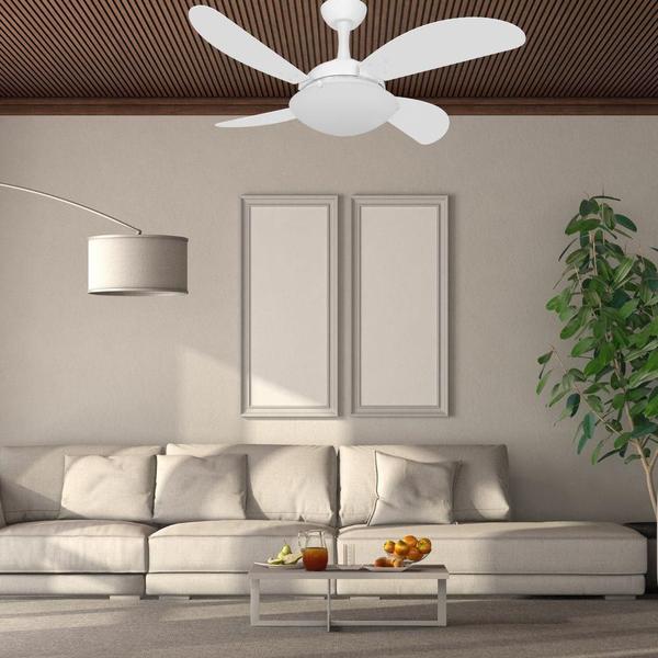 Imagem de Ventilador Teto Ventax Uno Fly Luxuoso 4 Pás Branco 110V