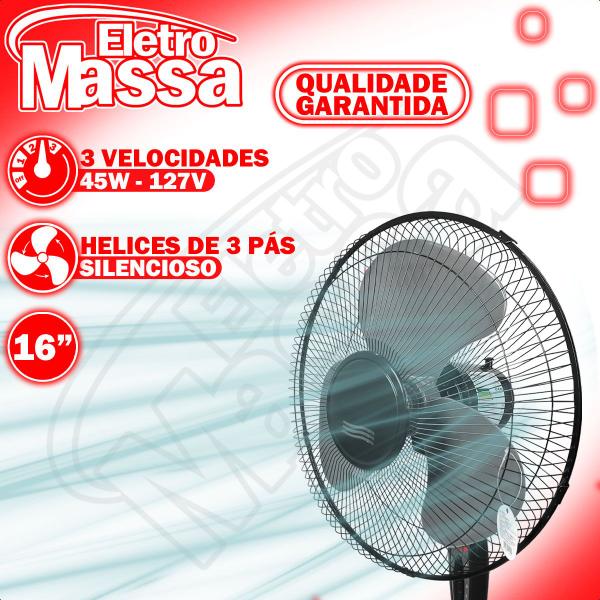 Imagem de Ventilador Torre 3 Hélices 127v 45w Triplo Pedestal Ajuste De Altura