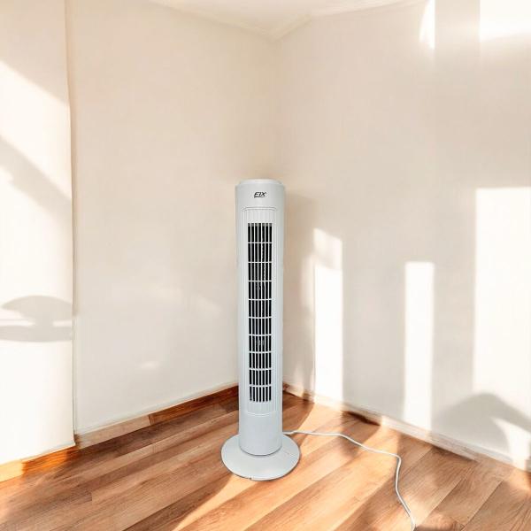 Imagem de Ventilador Torre Circulador De Ar Verão Calor Coluna Potente 3 Velocidades 127v Branco Design Silencioso