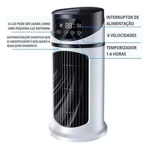 Imagem de Ventilador Torre com Névoa de Cristal USB