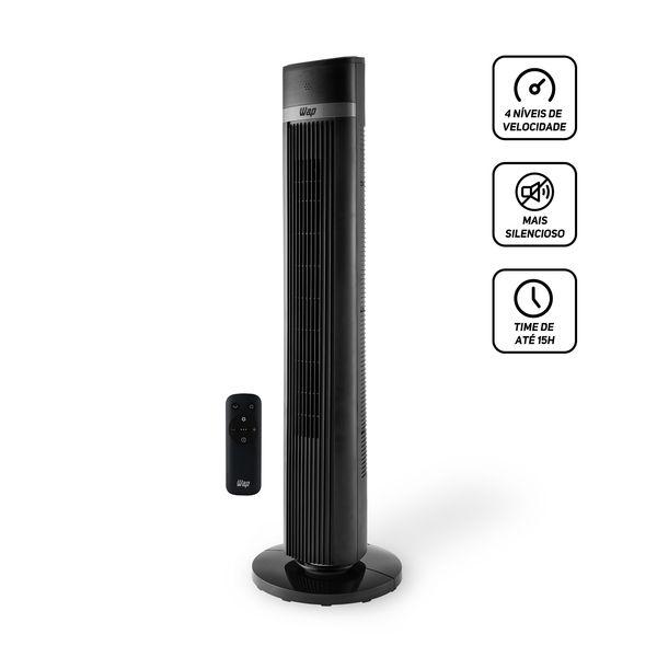 Imagem de Ventilador Torre Vertical Wap Air Silence De Chão Preto 110V