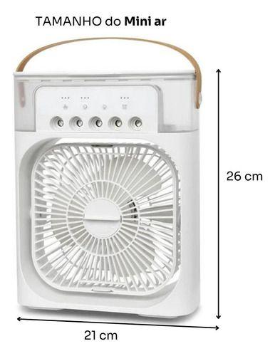 Imagem de Ventilador Umidifcador Ar Condicionado De Mesa Led Usa Gelo 110V/220V