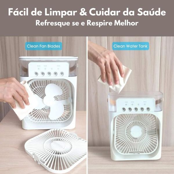 Imagem de Ventilador Umidificador Climatizador Portátill de Mesa Usb