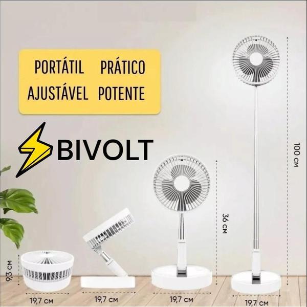 Imagem de Ventilador Usb Recarregável Portátil Retrátil Dobrável