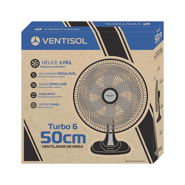 Imagem de Ventilador Ventisol Osc.Mesa Turbo 50cm 127V Bronze