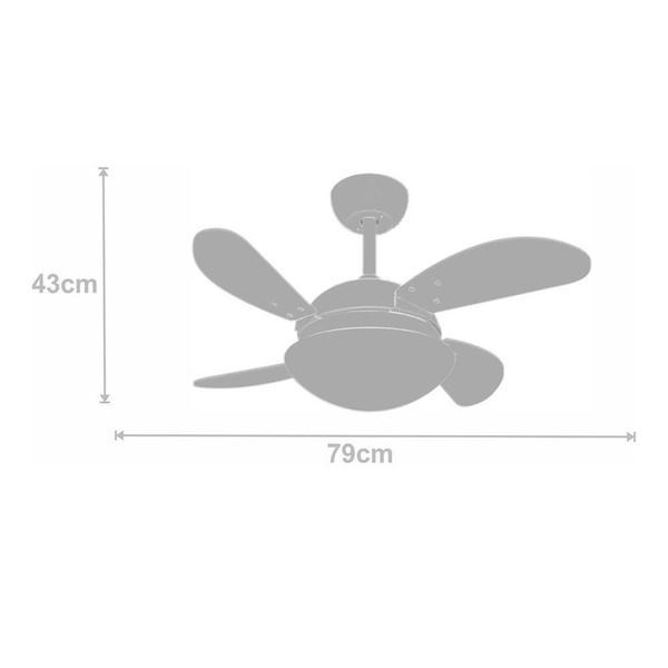 Imagem de Ventilador Volare Fly Mini Tabaco 127V e Controle Remoto