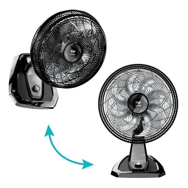 Ventilador WAP Mesa e Parede Flow Turbo Preto 220V 50cm 8 Pas FW009219 Imagem de Ventilador WAP Mesa e Parede Flow Turbo Preto 220V 50cm 8 Pas FW009219