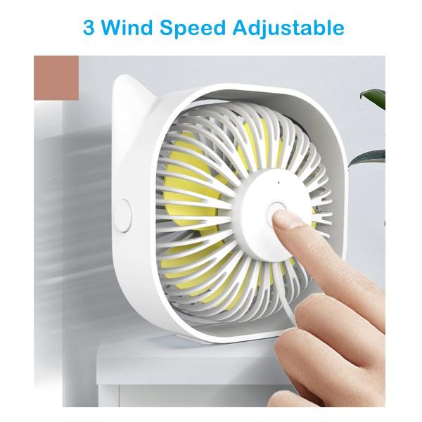 Imagem de Ventiladores de mesa USB TRIIFON Small Quiet Mini Cute 3 Wind Speeds