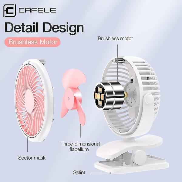 Imagem de Ventiladores de teto cafele mini desktop mudo escritório ventilador doméstico ventilador de refrigeração usb refrigerador recarregável de ar de verão