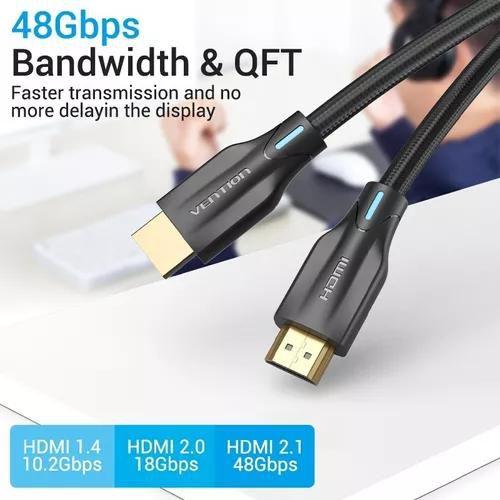 Imagem de Vention - Cabo Hdmi 2.1 4k 8k 48gbps Algodão 3m 3 metros Earc HDR Premium