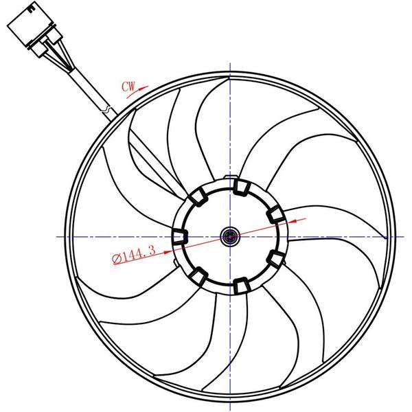 Imagem de Ventoinha eletroventilador audi a3/  s3 2007  vw volksvagen amarok/  jetta 2011  passat 2006  com ar - procooler